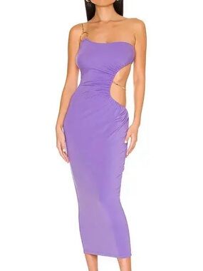 One-Shoulder Cutout Midi Dress